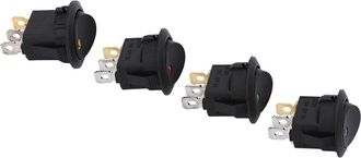 OEM Adecuado Para 20 Interruptores Basculantes Led De 3 Pines Y 2 Posiciones De 12 V, Abs Negro, Apto Para Autom&oacute;viles, Veh&iacute;culos Recreativos Y Electrodom