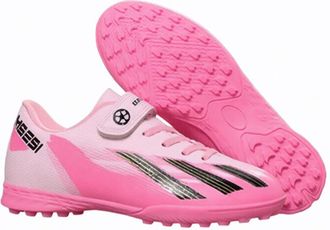 Generic Unisex Lightweight Breathable Soccer Training Shoes - Mens Wear-Resistant Anti-Slip Football Competition Sneakers (Pink-Short Spike,5.5)