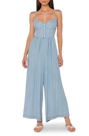 Velvet Heart V-Neck Wide Leg Jumpsuit in Catalina Sky at Nordstrom Rack, Size X-Large
