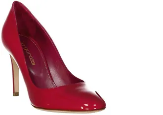 Sergio Rossi Hohe Schuhe - Sergio Rossi Leather Pumps - Gr. 35 (EU) - in Rot - f&uuml;r Damen
