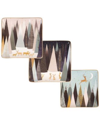 Portmeirion Set Of 3 Small Trays