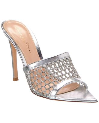 Gianvito Rossi Leather & Canvas Sandal