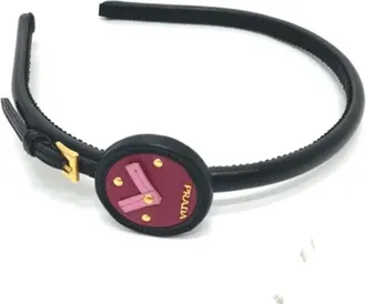Prada Pre-owned Accessories, female, Black, Size: ONE SIZE Pre-owned 7WN Alice band