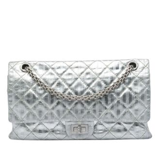 Chanel Pre-owned Double Flap Shoulder Bag - Dames - Pre-owned - Grijs - Maat: ONE Size Leer