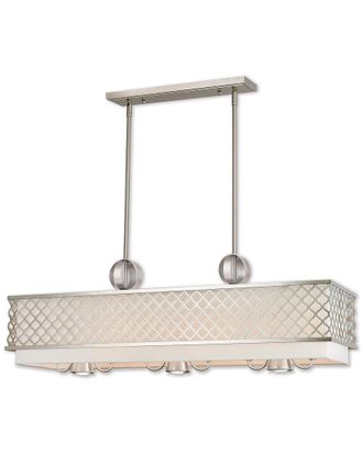 Livex Lighting Livex Arabesque 6 Light BN Linear Chandelier