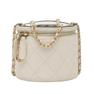 Chanel Pre-owned Mini Bags, female, White, Size: ONE SIZE Pre-owned Vintage Mini Vanity Bag