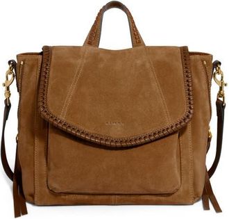 Aimée All for Love Convertible Leather Backpack in Coffee Suede at Nordstrom
