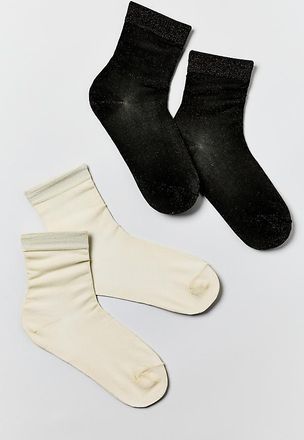 Maeve Opaque Lurex Socks, Set of 2