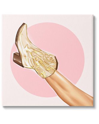 Stupell Industries Cowgirl Boot Pink Country Fashion Canvas Wall Art By Ziwei Li