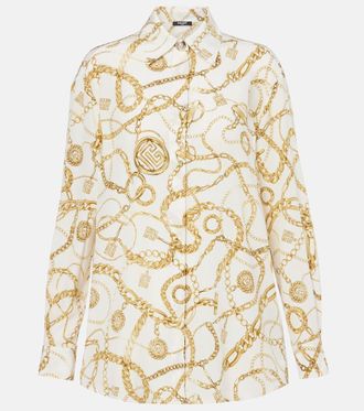 Balmain Chaines silk shirt