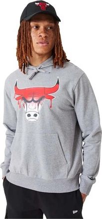 New Era NBA Chicago Bulls NBA Drip Logo Hoodie - Heren - Hoodies - Grijs - S - Hoodies & sweatvesten