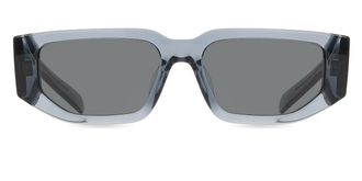 Prada PR 09ZSF Asian Fit 17T08Z Mens Sunglasses Blue Size 55