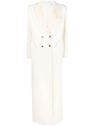 Blaz&eacute; Milano double-breasted maxi coat - White