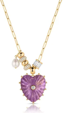 Thatch Soir&eacute;e Necklace in Purple Mica at Nordstrom