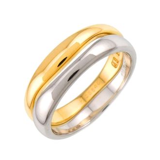 Cartier Yellow Gold (18K) White Gold (18K) Band Ring (Pre-Owned)