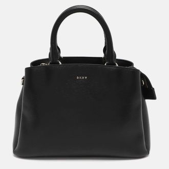 DKNY Dkny Paige Black Leather Satchel