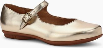 Hotter Womens Violet Womens Mary Jane Shoes - Gold - Size: 5.5