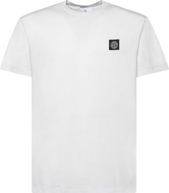 Stone Island Cotton Jersey T-Shirt With Compass Patch