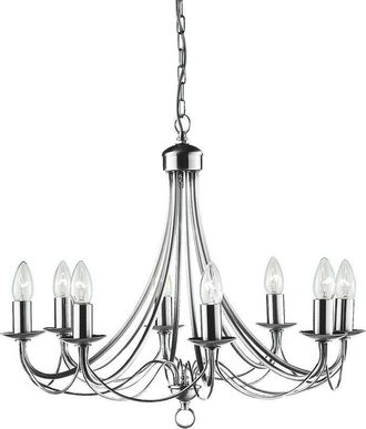 Searchlight Searchlight Maypole - 8 Light Chandelier Satin Silver Finish, E14