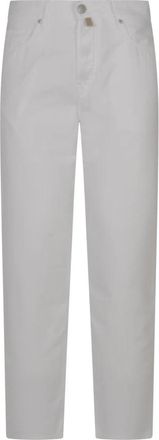 Jacob Cohen Edo Regular-Straight 5-Pocket Broek - Heren - Regular Fit Jeans - Wit - W33 - Katoen - Jeans