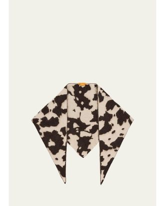 Guest In Residence Grizzly Cowhide Wild Rag Cashmere Scarf