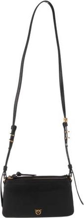 Pinko Mini Double Bag - Dames - Schoudertassen - Zwart - ONE Size - Katoen - Tassen