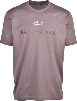 Paul & Shark Brown Cotton Men T-shirt