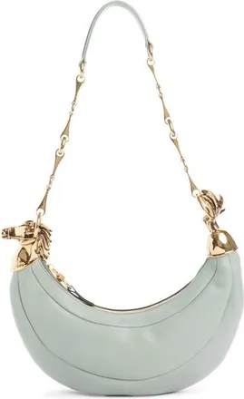 Chlo&eacute; Chain Horse Leather Hobo Bag in Bluish Green at Nordstrom