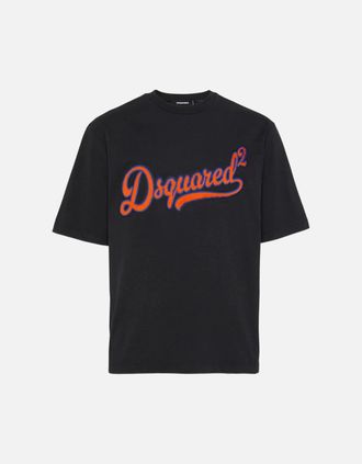 Dsquared2 Mens College Logo T-Shirt Black - Size: 34