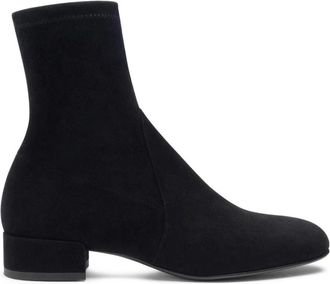 Stuart Weitzman Bacari Bootie 25 - Dames - Schoenen - Zwart - Maat: 38 1/2 EU Leer