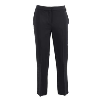 Elisabetta Franchi Dames, Broeken, Zwart, Maat: 2XL Leer