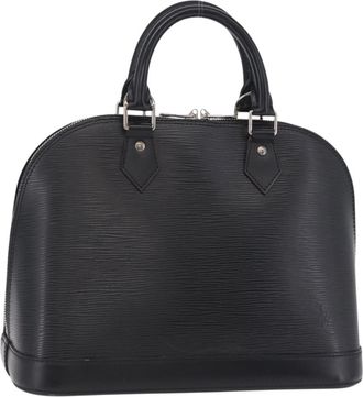 Louis Vuitton Alma Epi Leather Black Leather Handbag (Pre-Owned)