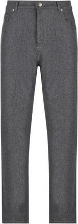 Brunello Cucinelli Iconische Straight Jeans - Heren - Regular Fit Jeans - Grijs - S - Katoen - Jeans
