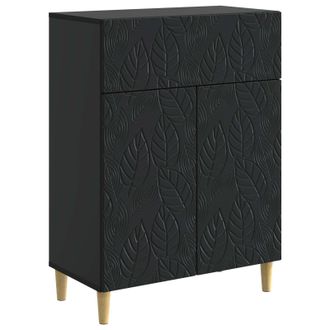 vidaXL Aparador Negro 66 X 34,5 X 90 Cm Madera De Ingenier&iacute;a Vidaxl