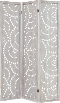 HERDASA Biombo Mampara De Separaci&oacute;n En Madera De Pino, Dise&ntilde;o Saint Tropez Gris