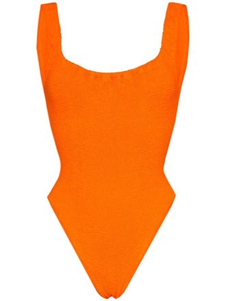 Hunza G Costume intero con scollo quadrato - Arancione