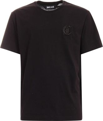 Just Cavalli T-shirt met logo-print - Heren - T-shirts - Zwart - L - Katoen - Tops
