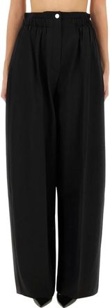 Sportmax Dames, Broeken, Zwart, Maat: XS Wol