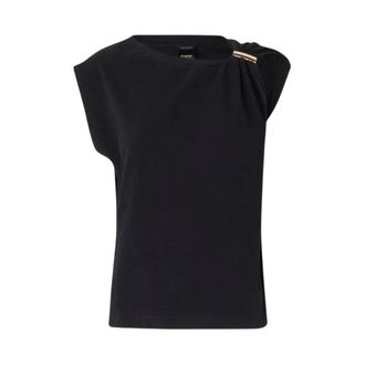 Pinko Pinko, Dames, Tops, Zwart, Maat: M Poliester