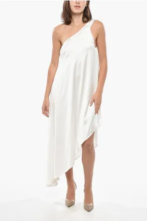 Norma Kamali One-Shoulder Satin Dress size S
