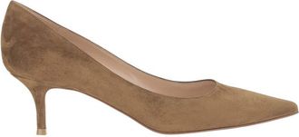 Gianvito Rossi Beige Slip-on Pumps