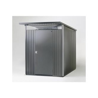 BIOHORT Caseta Metalica Jardin Avantgarde Eco A6 Color Gris Oscuro Doble Puerta
