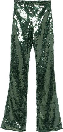 Os&eacute;ree Sequin Broeken - Dames - Wijde Broeken - Groen - M - Polyester - Broeken