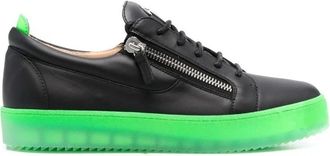 Giuseppe Zanotti Elegante Zwarte Leren Sneakers - Heren - Sneakers - Zwart - 41 EU - Schoenen