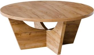 OEM Mesa De Centro Redonda Tori &Oslash;90 Cm Roble Artesanal