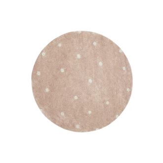 Lorena Canals Alfombra lavable round dot rosa