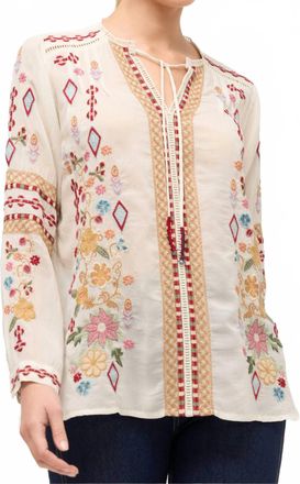 Johnny Was Paulina Shirt In Ecru