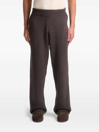Mani&egrave;re De Voir elastic-waist knitted track pants - Brown