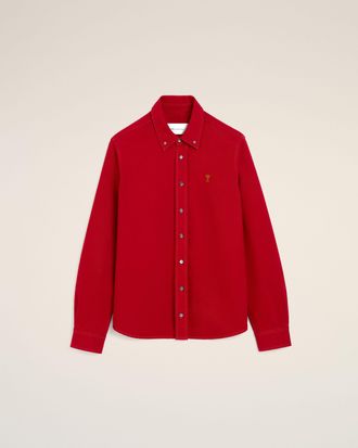 Ami Red cotton shirt with Ami de Coeur Red - XXL - Unisex