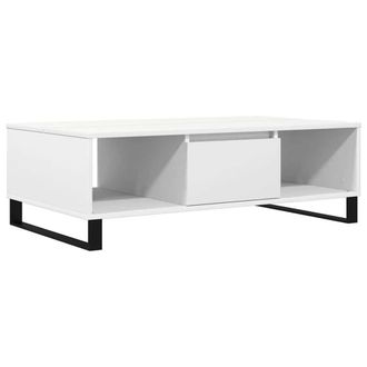Berkfield Home Coffee Table White 104x60x35 cm Engineered Wood | Size: 104 x 60 x 35 cm